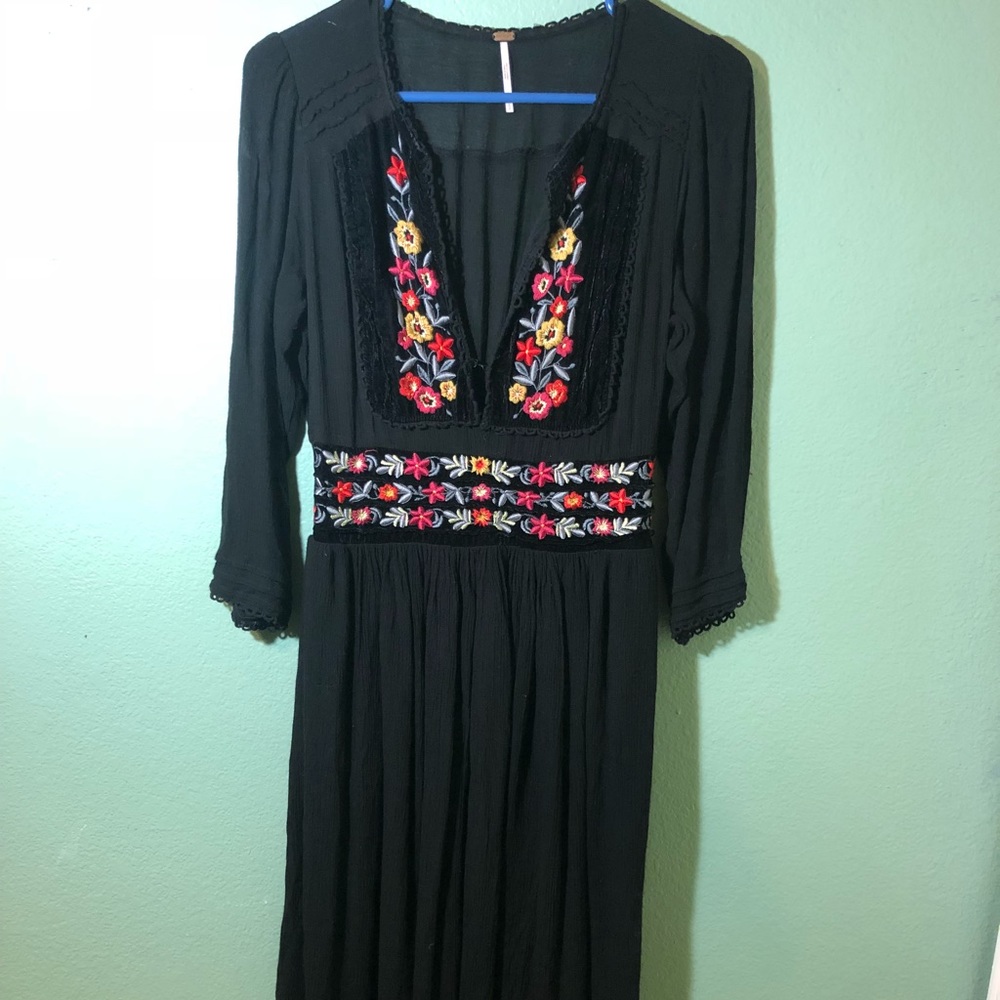 Beautiful Free People Embroidered Dress